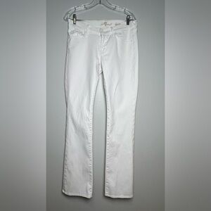 7 for all mankind bootcut white jeans size 29 mid rise stretch denim classic